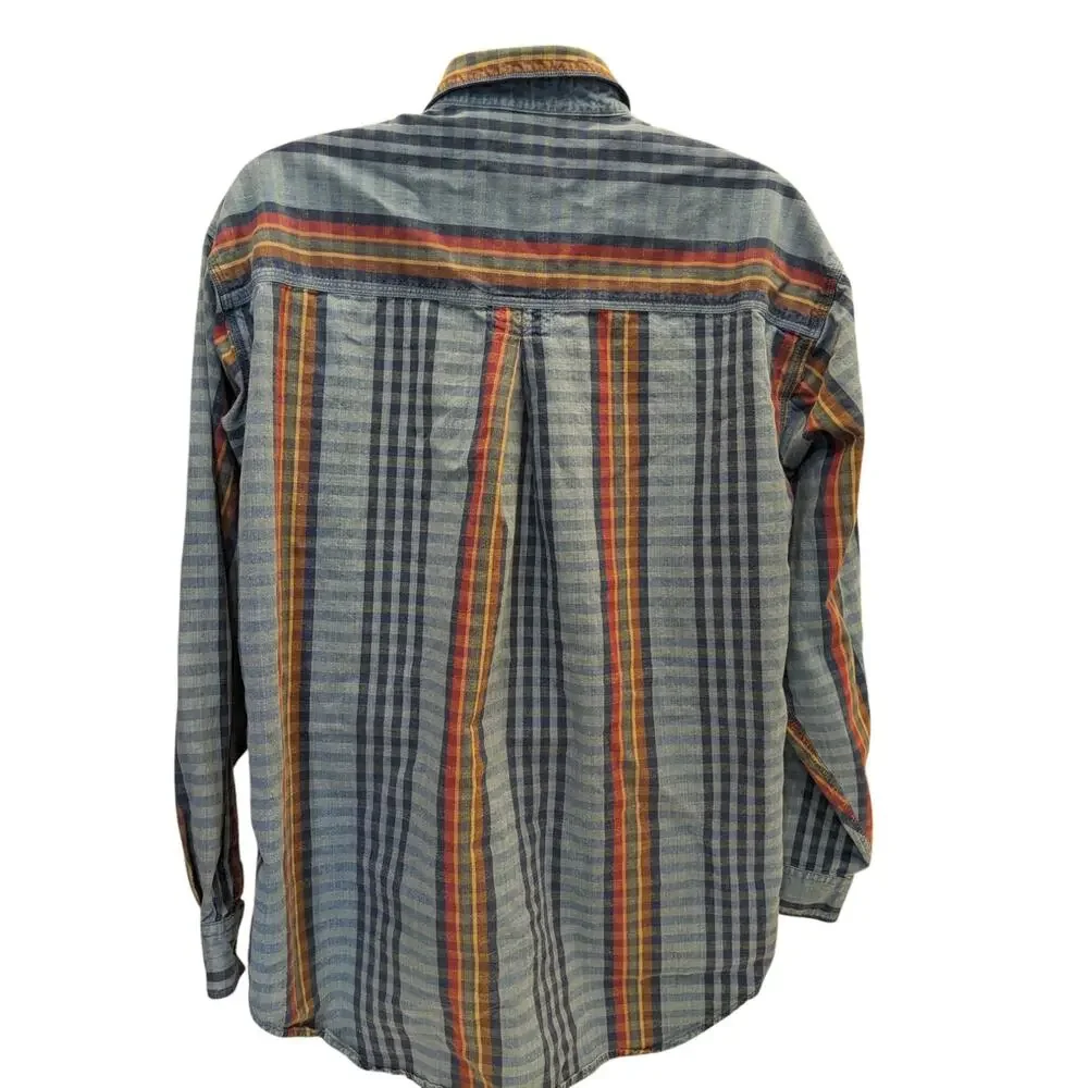 Colours by Alexander Julian Shirt Mens XL Plaid Cotton Long Sleeve Vintage Style - Picture 7 of 13